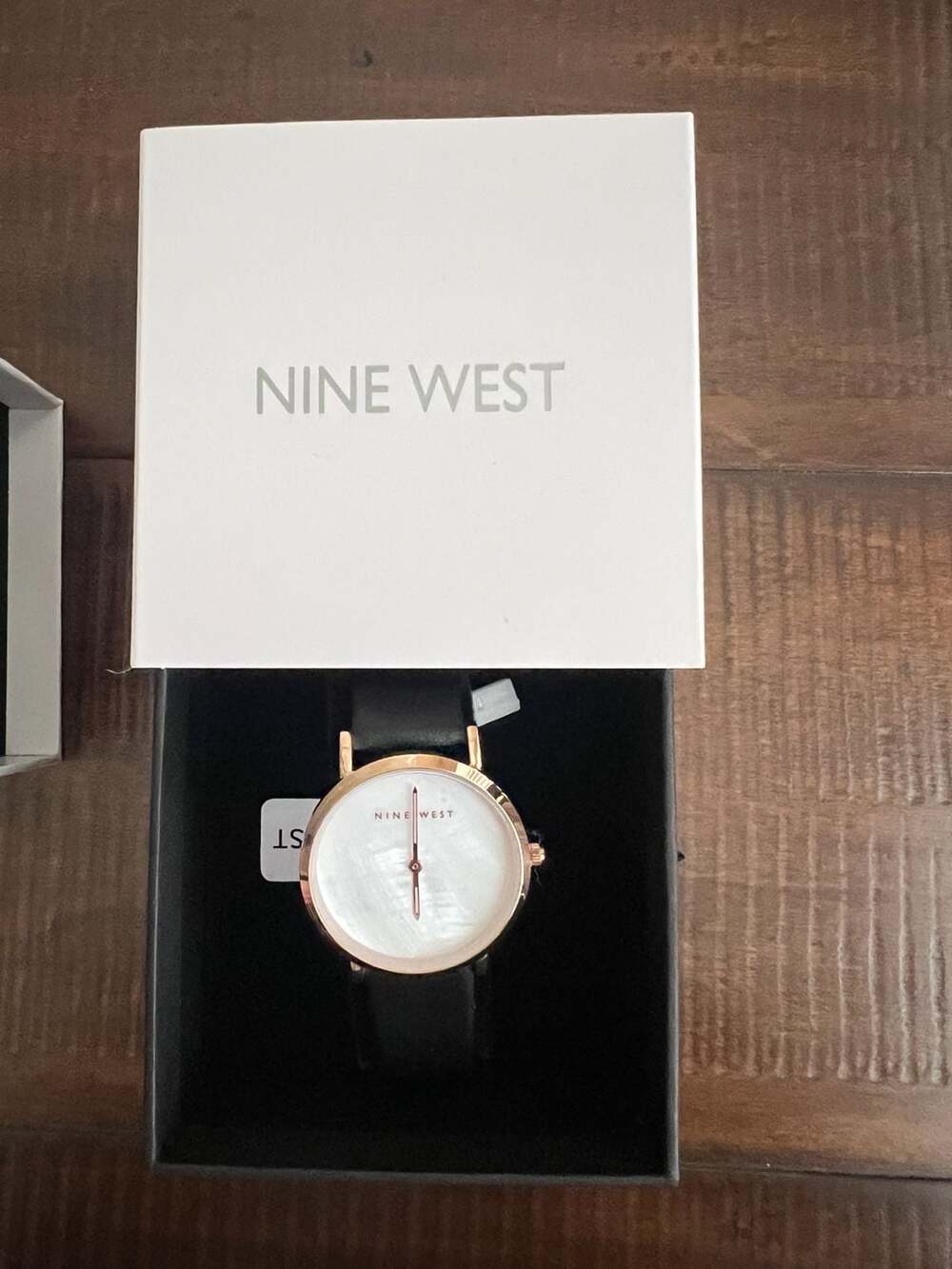 NWT Nine West Watch with Black Leather Band